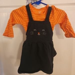 Infant Girl's Halloween Long Sleeve Onesie and Dress